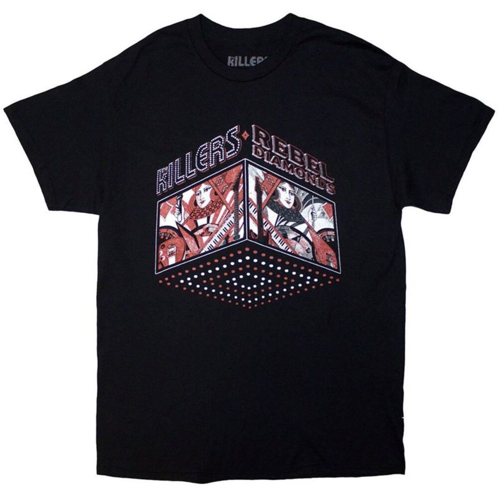 The Killers Unisex Adult Tour �'24 Rebel Diamonds Back Print T-Shirt / Black